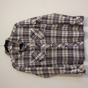 Vintage Kennington Ltd. Brown Plaid Long Sleeve Shirt Size Medium